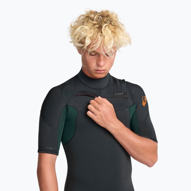 Muta per nuoto da uomo Quiksilver Everyday Sessions 2/2 mm Chest Zip SS Spring jade 4