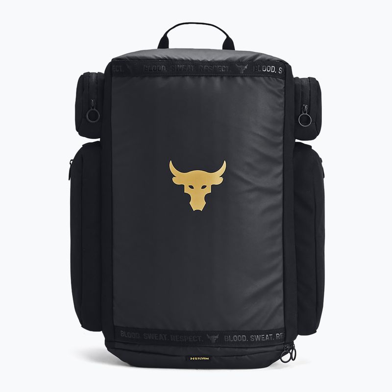 Zaino da trekking Under Armour Project Rock da uomo nero/nero/oro metallico