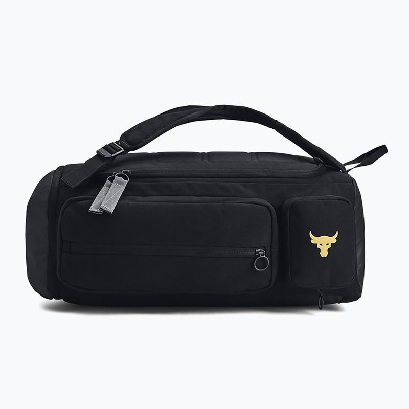 Zaino da trekking Under Armour Project Rock da uomo nero/nero/oro metallico 3