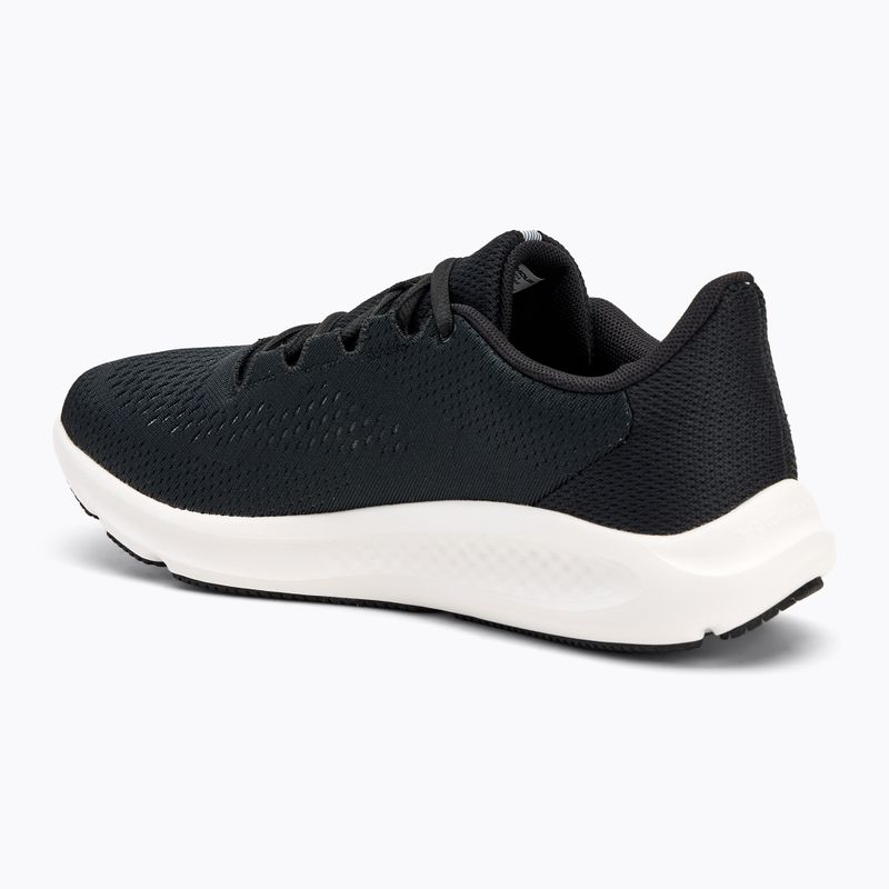 Under Armour Charged Pursuit 3 Big Logo nero/nero/bianco scarpe da corsa da uomo 3