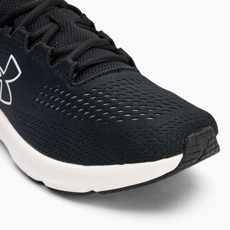 Under Armour Charged Pursuit 3 Big Logo nero/nero/bianco scarpe da corsa da uomo 7