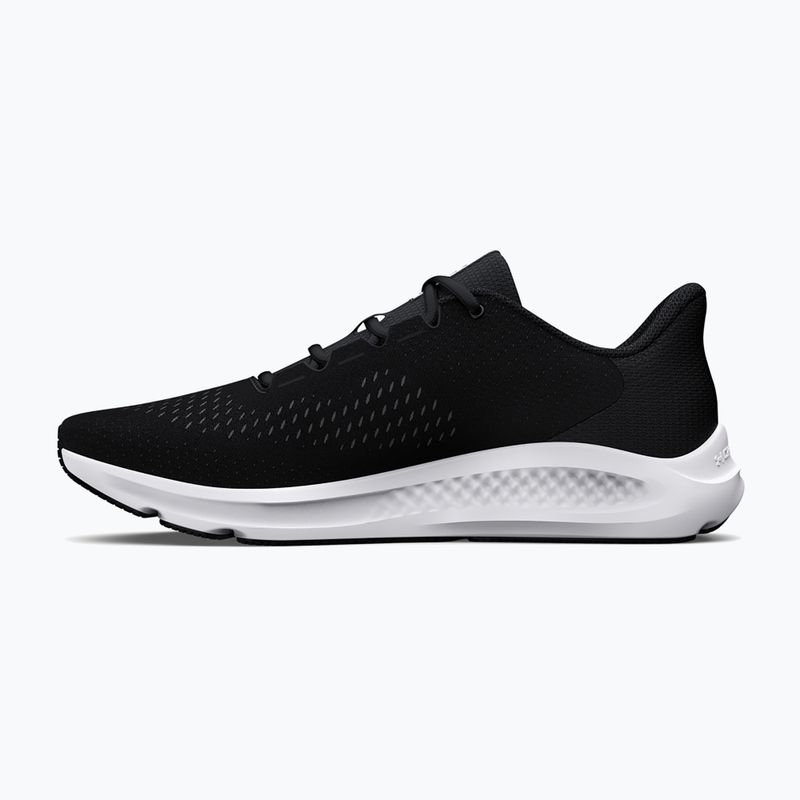 Under Armour Charged Pursuit 3 Big Logo nero/nero/bianco scarpe da corsa da uomo 9