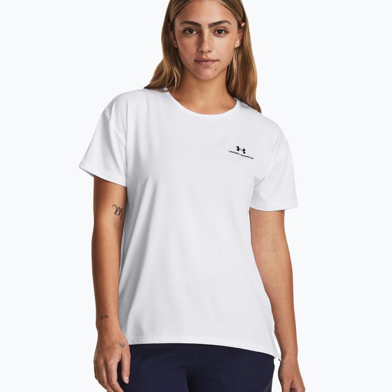 Maglietta da allenamento Under Armour Rush Energy 2.0 donna, bianco/nero