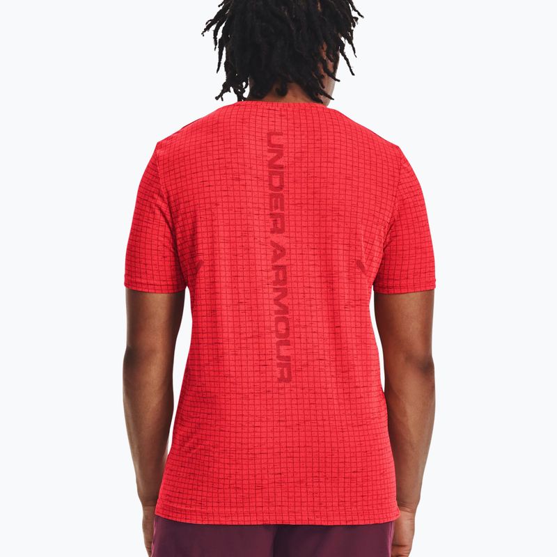 Maglietta da allenamento Under Armour Seamless Grid beta/dark maroon da uomo 2