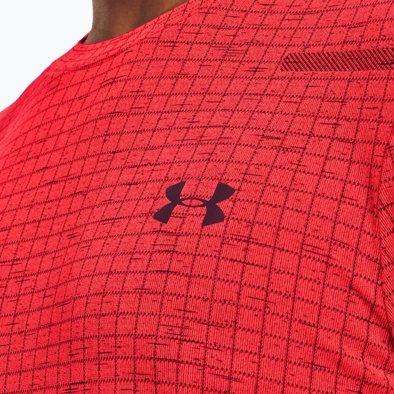 Maglietta da allenamento Under Armour Seamless Grid beta/dark maroon da uomo 3