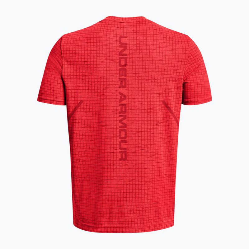 Maglietta da allenamento Under Armour Seamless Grid beta/dark maroon da uomo 5