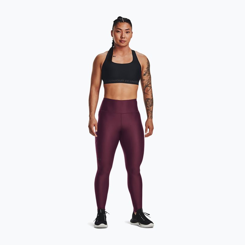 Leggings da allenamento Under Armour da donna HG Armour HiRise marrone scuro/nero 2