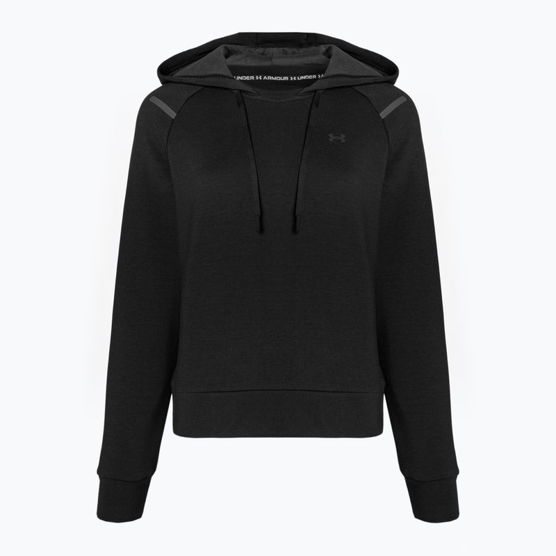 Felpa da donna Under Armour con cappuccio in pile nero/nero 4