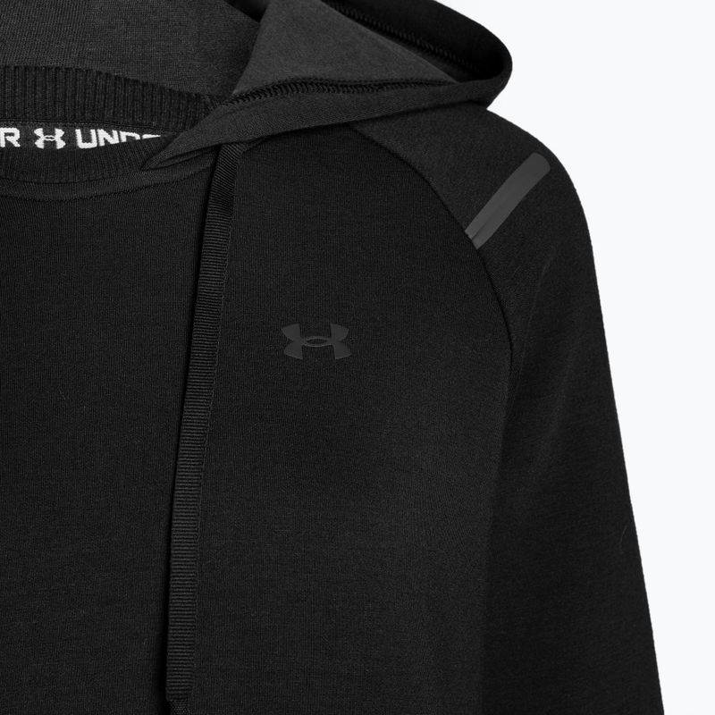 Felpa da donna Under Armour con cappuccio in pile nero/nero 6