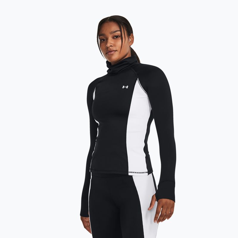 Felpa Under Armour Train CW Funnel Neck da donna, nero/giallo limone/bianco