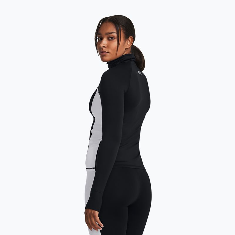 Felpa Under Armour Train CW Funnel Neck da donna, nero/giallo limone/bianco 2