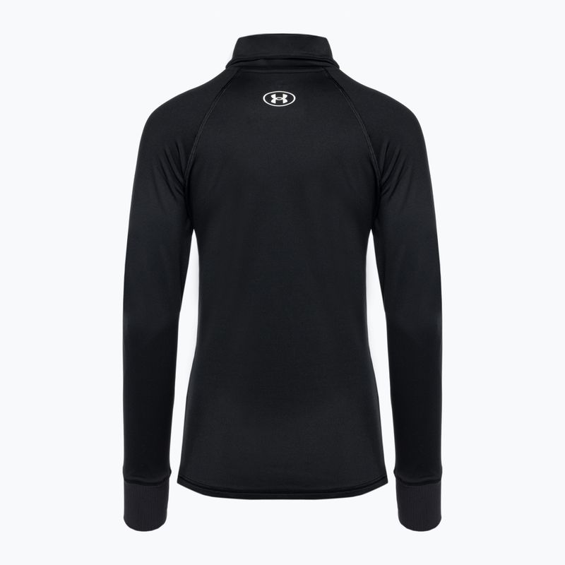 Felpa Under Armour Train CW Funnel Neck da donna, nero/giallo limone/bianco 5