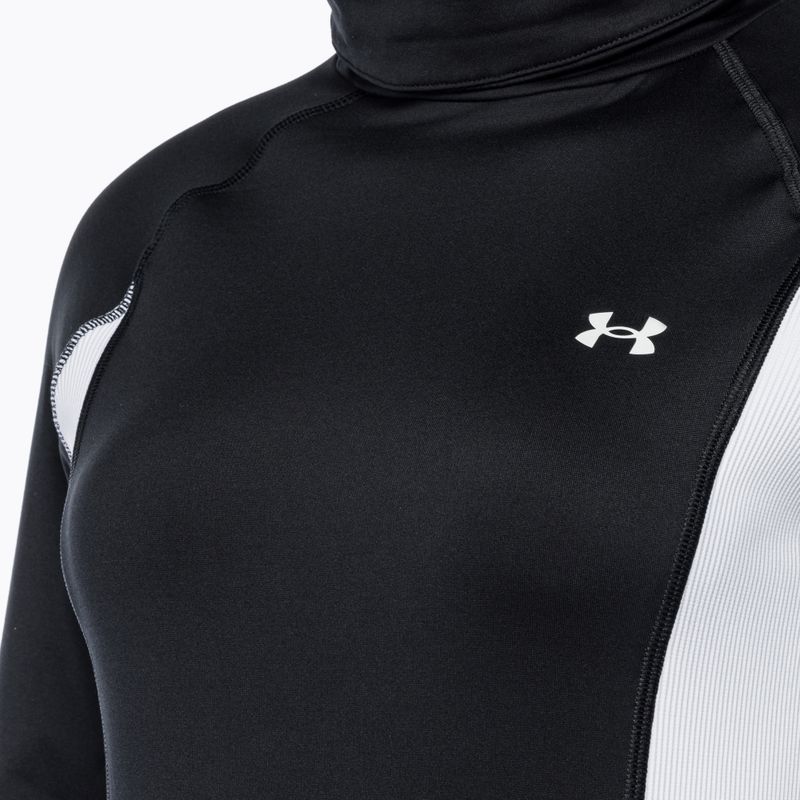 Felpa Under Armour Train CW Funnel Neck da donna, nero/giallo limone/bianco 6
