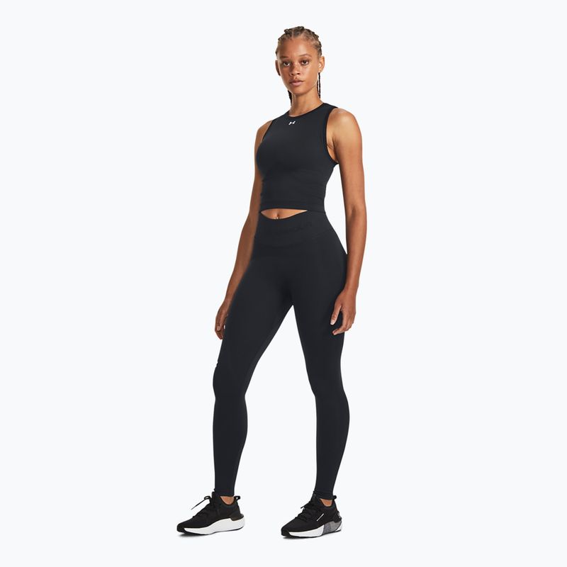 Canotta Under Armour Vanish Seamless nero/bianco da donna per l'allenamento 2