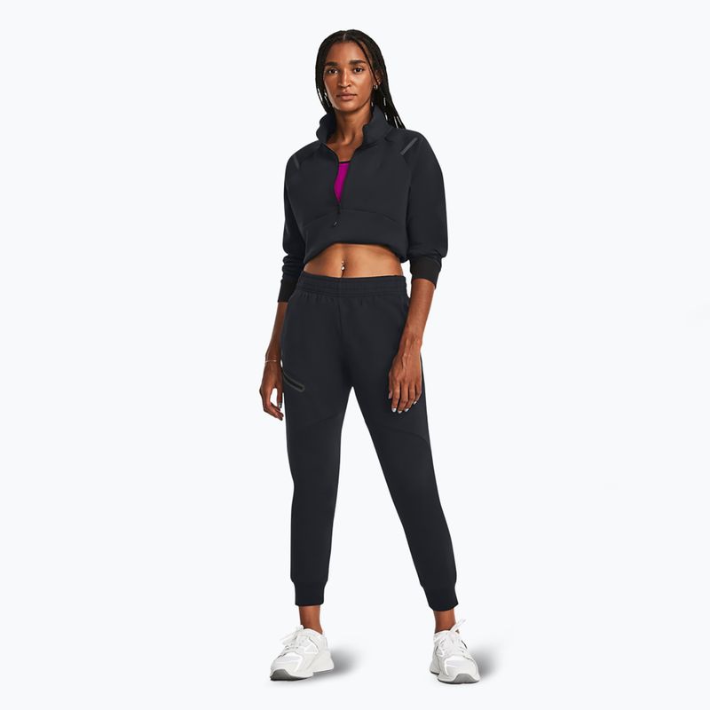 Pantaloni Under Armour Unstoppable Fleece Jogger donna nero/nero 2