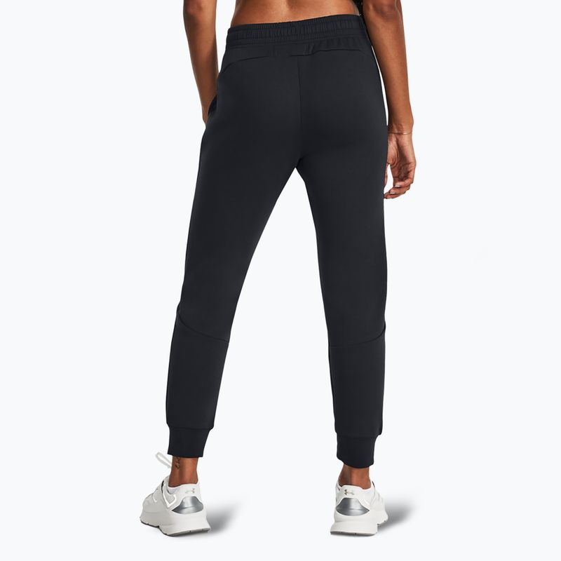 Pantaloni Under Armour Unstoppable Fleece Jogger donna nero/nero 3