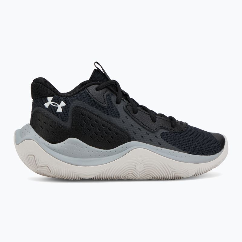 Under Armour Grade School Jet '23 nero/grigio/bianco scarpe da basket per bambini 2