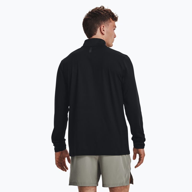 Under Armour Launch Pro 1/4 Zip nero/nero/riflettente da uomo a manica lunga 3