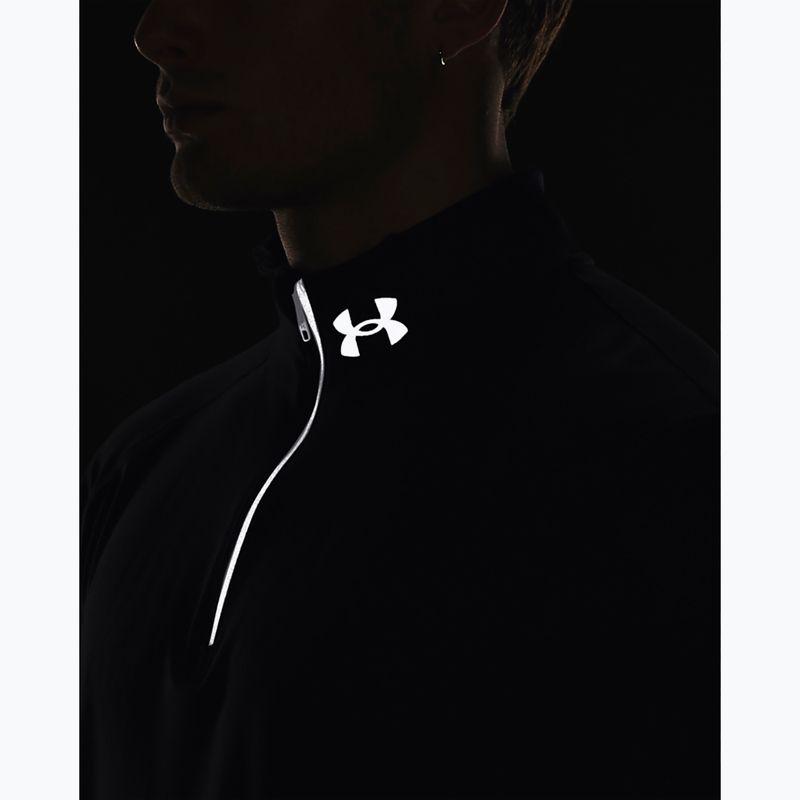 Under Armour Launch Pro 1/4 Zip nero/nero/riflettente da uomo a manica lunga 6