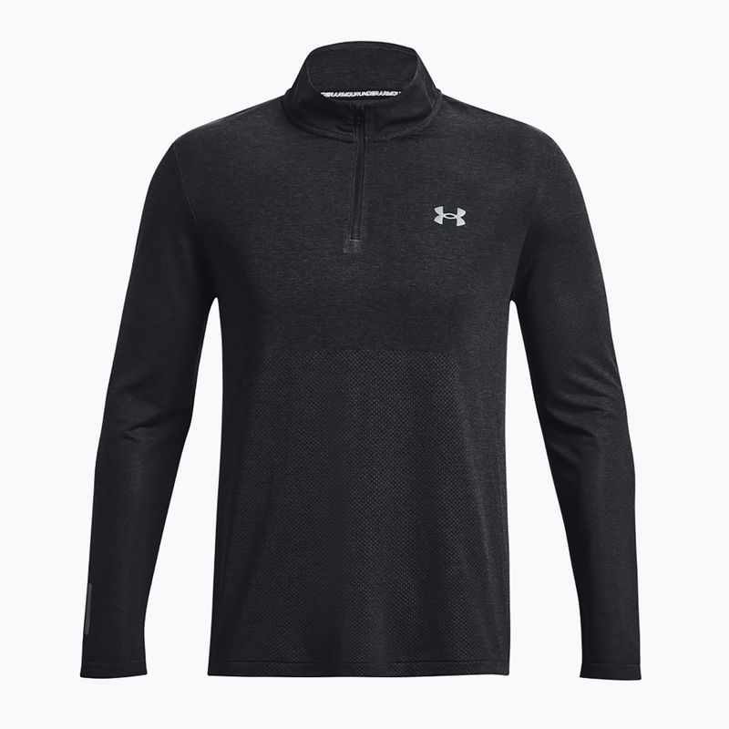 Uomo Under Armour Seamless Stride 1/4 Zip nero/riflettente manica lunga da running 4