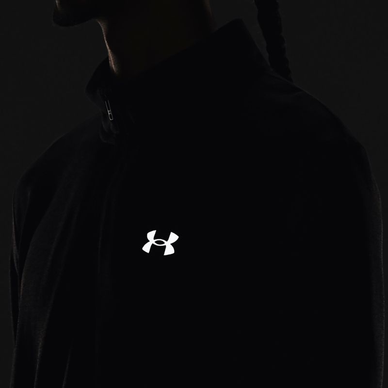 Uomo Under Armour Seamless Stride 1/4 Zip nero/riflettente manica lunga da running 6