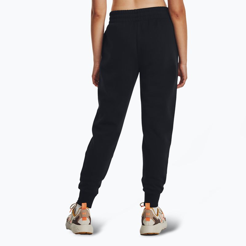 Pantaloni Under Armour Rival Fleece da donna nero scuro/bianco 3