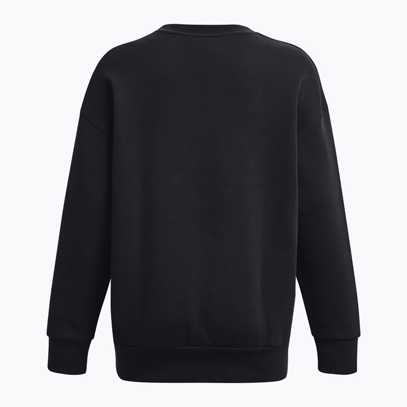 Felpa Under Armour donna Icon Fleece Crew nero/bianco 6