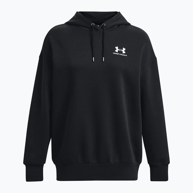 Felpa da donna Under Armour Icon Fleece con cappuccio nero/bianco 5