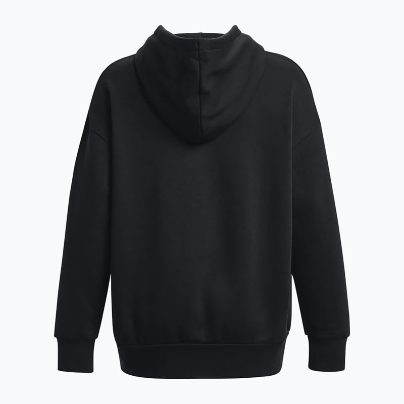 Felpa da donna Under Armour Icon Fleece con cappuccio nero/bianco 6