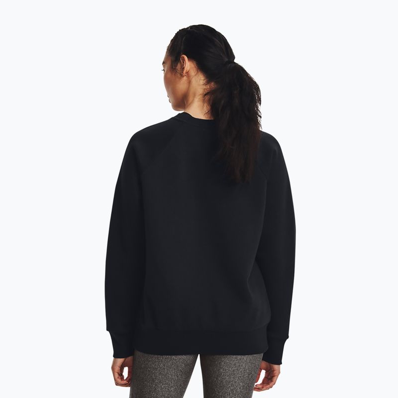Felpa donna Under Armour Rival Fleece Crew black/white 3
