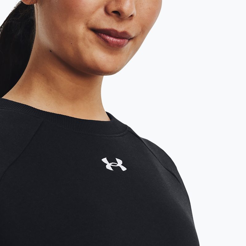 Felpa donna Under Armour Rival Fleece Crew black/white 4