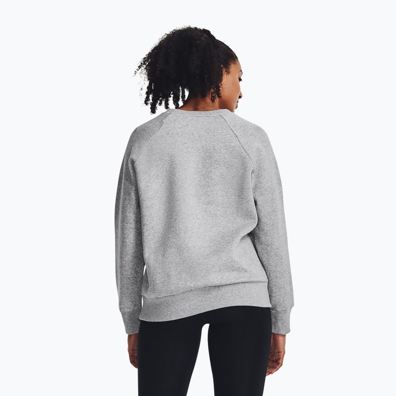 Felpa donna Under Armour Rival Fleece Crew mod gray light heather/white 3