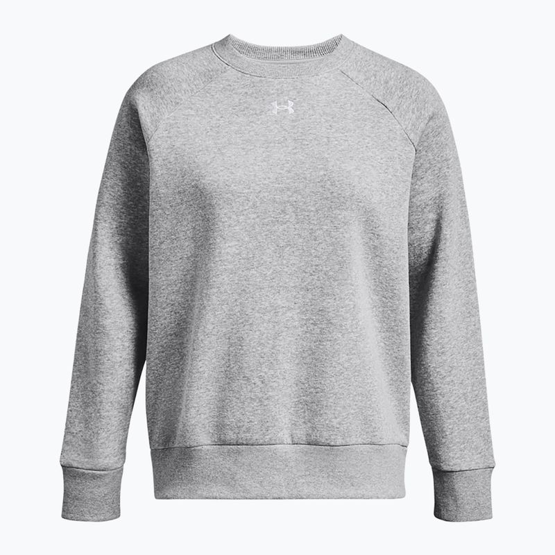 Felpa donna Under Armour Rival Fleece Crew mod gray light heather/white 5