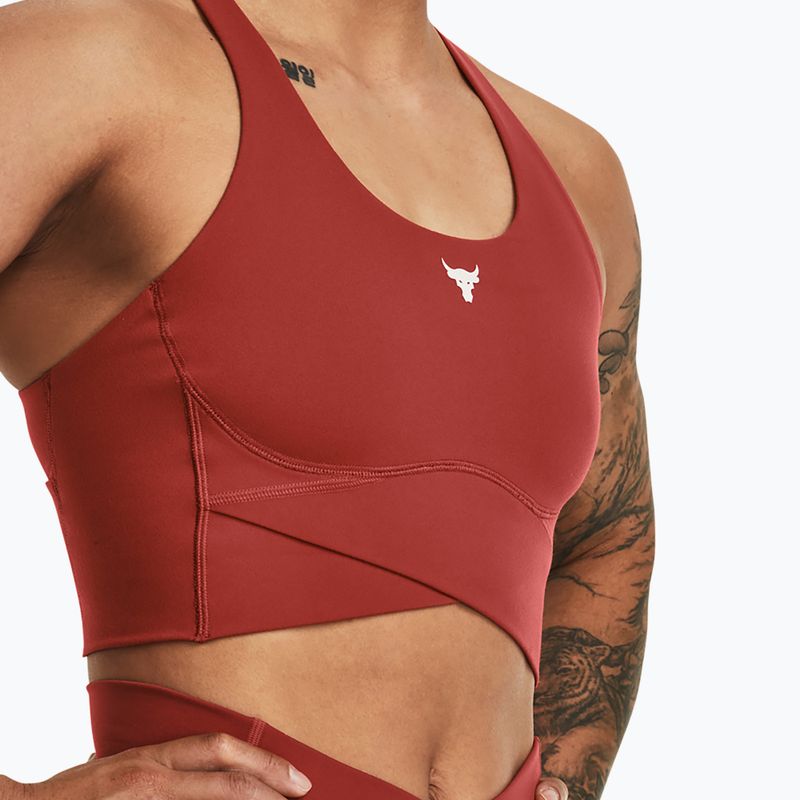 Top da allenamento donna Under Armour Project Rock LetsGo Crssover Top heritage red 6