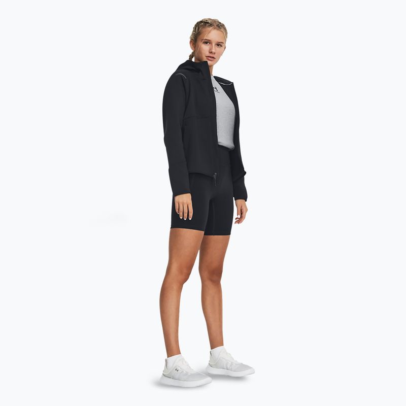 Felpa Under Armour Unstoppable Fleece FZ donna nero/nero 2