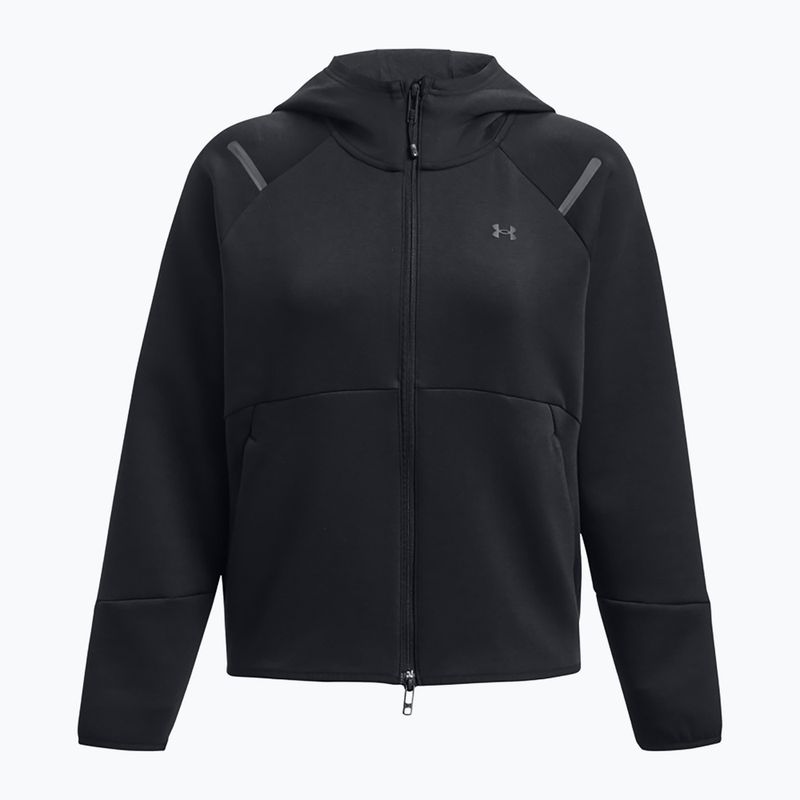 Felpa Under Armour Unstoppable Fleece FZ donna nero/nero 5