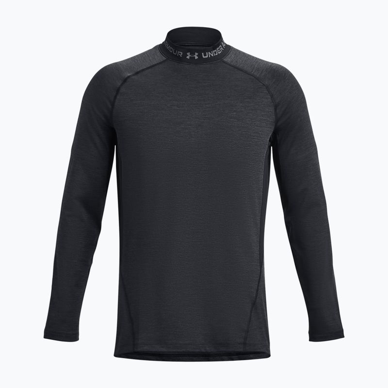 Maglietta Under Armour ColdGear Twist Mock nera/grigia da uomo 3