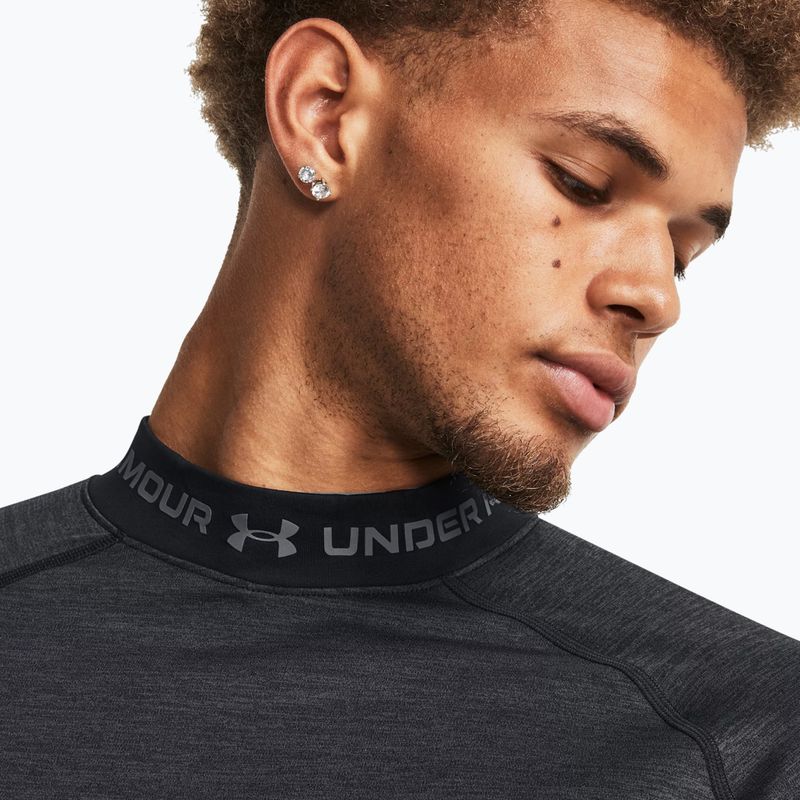 Maglietta Under Armour ColdGear Twist Mock nera/grigia da uomo 2