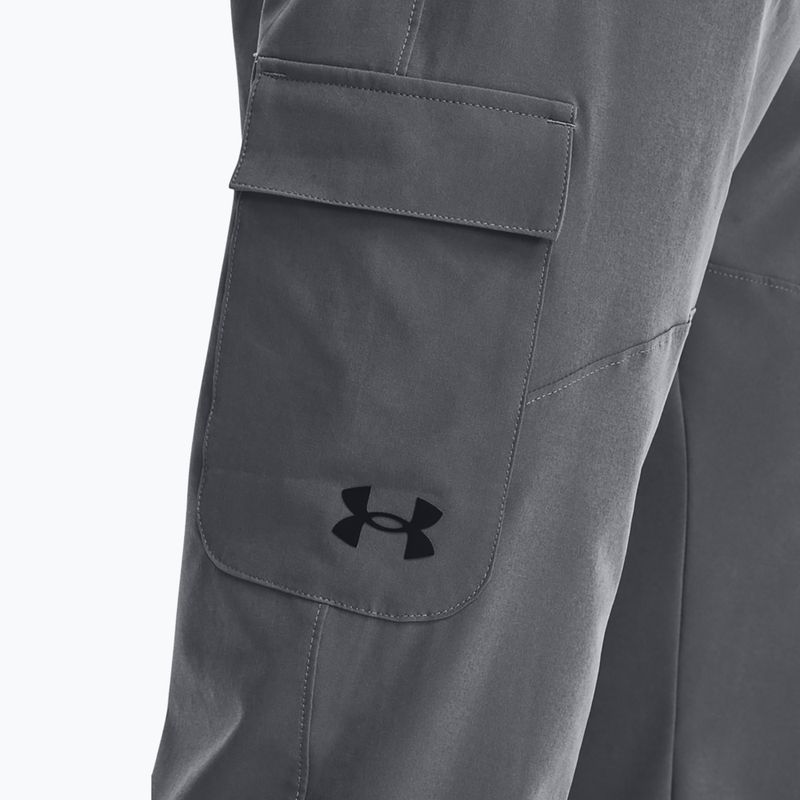 Pantaloni Under Armour Stretch Woven Cargo da uomo grigio pece/nero 4