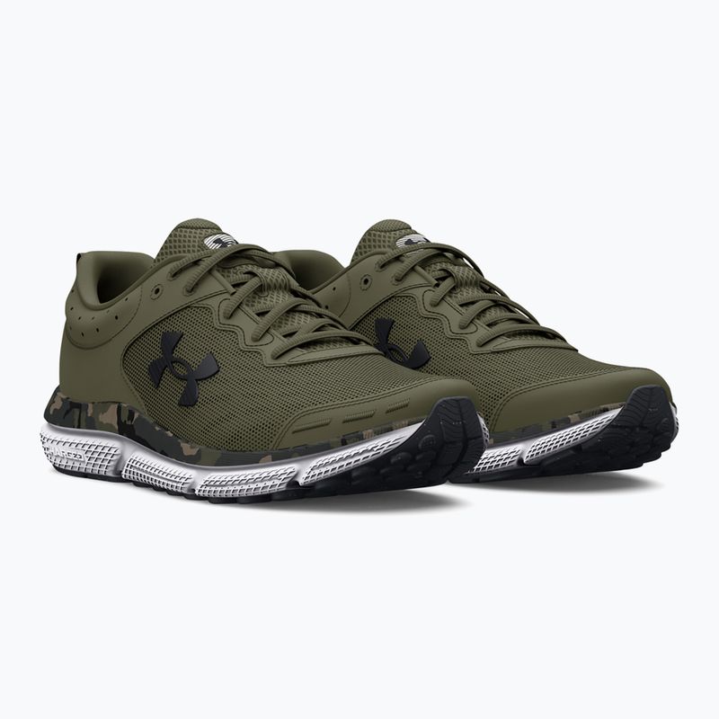 Under Armour Charged Assert 10 Camo marine scarpe da corsa da uomo verde/marino da verde/nero 3