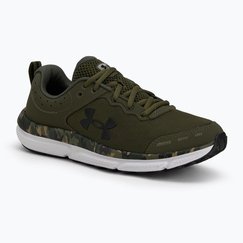 Under Armour Charged Assert 10 Camo marine scarpe da corsa da uomo verde/marino da verde/nero