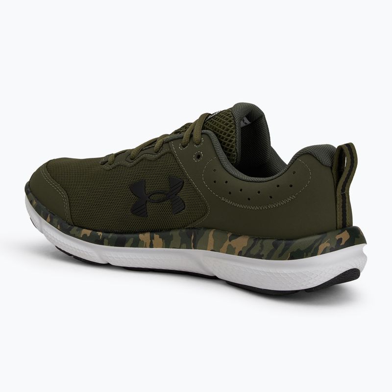 Under Armour Charged Assert 10 Camo marine scarpe da corsa da uomo verde/marino da verde/nero 3
