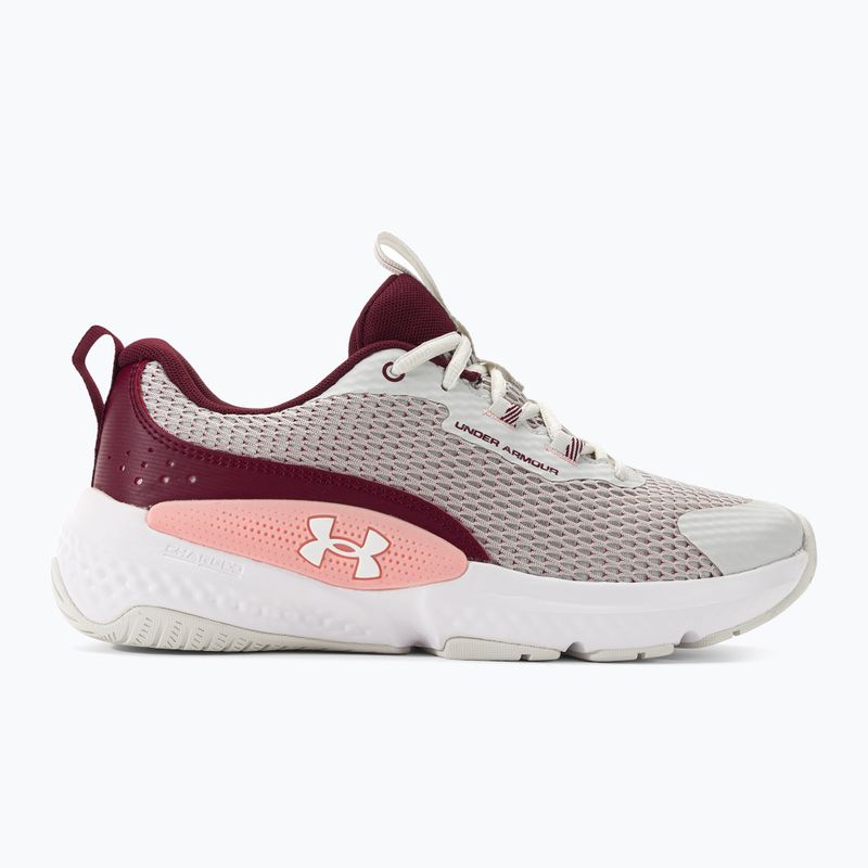 Scarpe da allenamento da donna Under Armour W Dynamic Select white clay/deep red/white 2