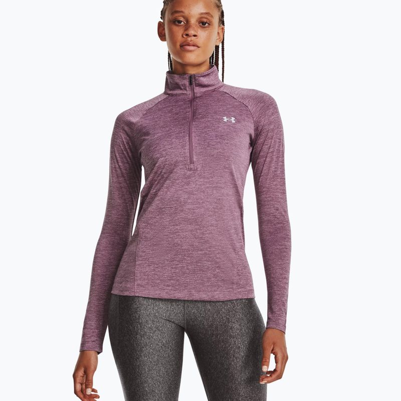 Felpa Under Armour Tech 1/2 Zip donna - Twist misty purple/fresh orchid/argento metallico