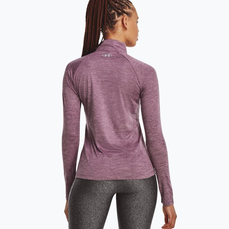 Felpa Under Armour Tech 1/2 Zip donna - Twist misty purple/fresh orchid/argento metallico 2