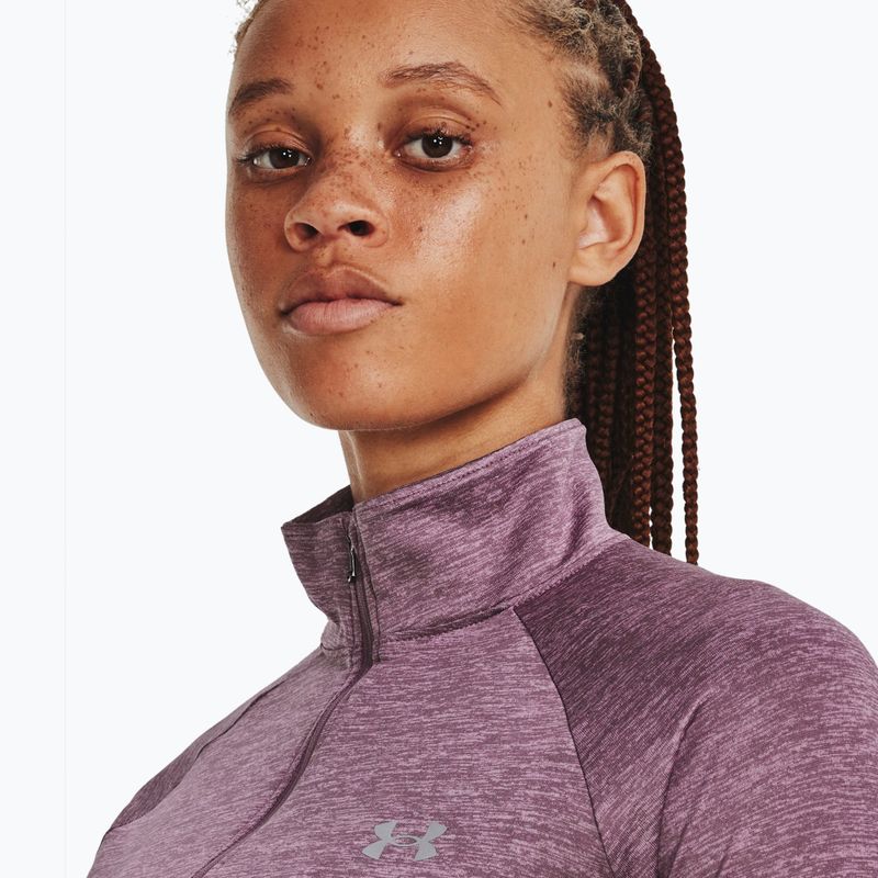 Felpa Under Armour Tech 1/2 Zip donna - Twist misty purple/fresh orchid/argento metallico 3