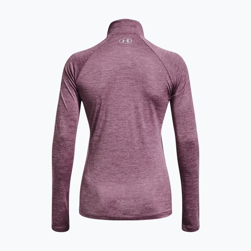 Felpa Under Armour Tech 1/2 Zip donna - Twist misty purple/fresh orchid/argento metallico 5