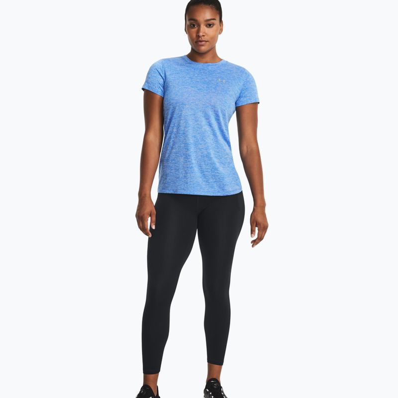 Maglietta da allenamento Under Armour Tech SSC da donna - Twist water/bianco/argento metallico 2