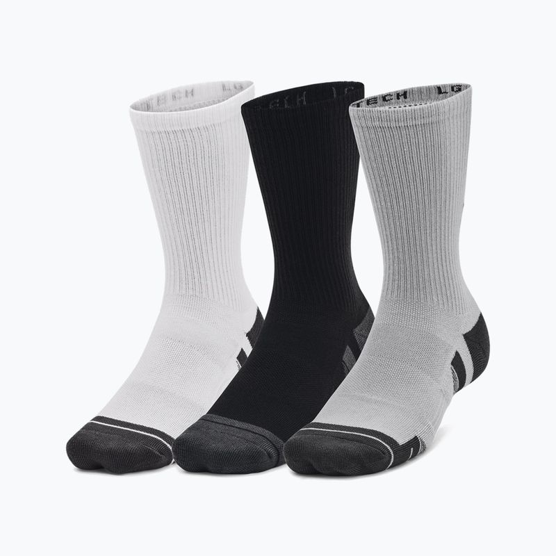Under Armour Performance Tech Crew calzini 3 paia mod grigio/bianco/grigio 10
