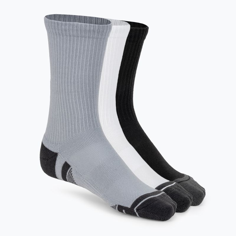 Under Armour Performance Tech Crew calzini 3 paia mod grigio/bianco/grigio